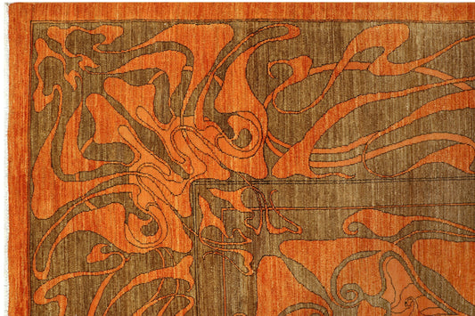 SAFAVID WOOL HANDMADE AREA RUG 10’ X 13’