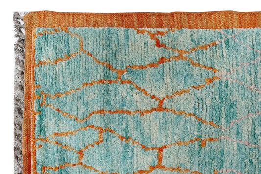 MOROCCAN BERBER - BENI OURAIN WOOL HANDMADE AREA RUG