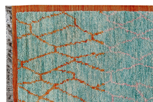 MOROCCAN BERBER - BENI OURAIN WOOL HANDMADE AREA RUG