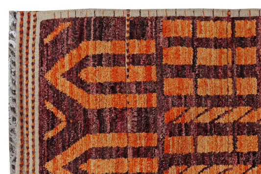 MOROCCAN BERBER - BENI OURAIN WOOL HANDMADE AREA RUG