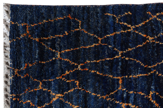 MOROCCAN BERBER - BENI OURAIN WOOL HANDMADE AREA RUG