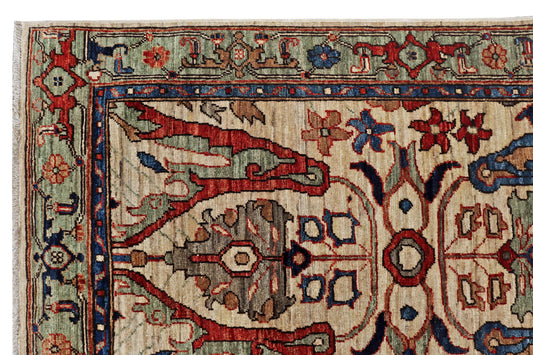 GAROUS-BIJAR HANDMADE WOOL 8’ RUNNER AREA RUG