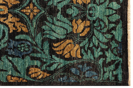 WILLIAM MORRIS HANDMADE WOOL RUNNER 2’7” X 10’