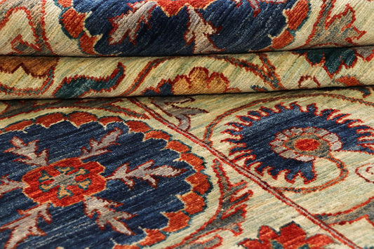 SOUZANI HANDMADE WOOL AREA RUG 5’ x 6’8”