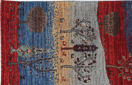 LORI-GABBEH HANDMADE WOOL AREA RUG