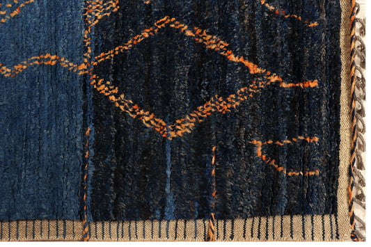 MOROCCAN BERBER - BENI OURAIN WOOL HANDMADE AREA RUG 6' x 8'5"