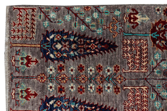 FARAHN ZIEGLER TREE OF LIFE HANDMADE WOOL SHORT RUNNER AREA RUG