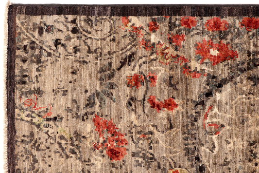 FARAHAN ABSTRACT HANDMADE WOOL AREA RUG 3’ X 5’