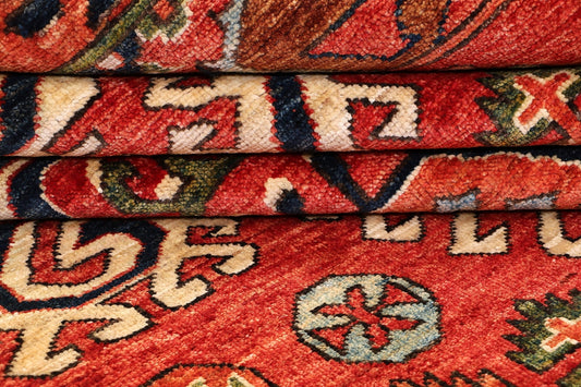 AZERBAIJAN WOOL HANDMADE AREA RUG 5’ X 7’