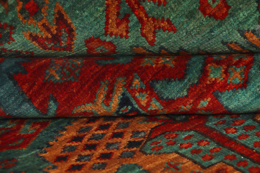 TEIMURI HANDMADE WOOL AREA RUG 5’ X 7'