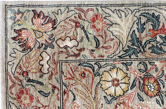 SULTANABAD FINE IVORY HANDMADE WOOL RUG