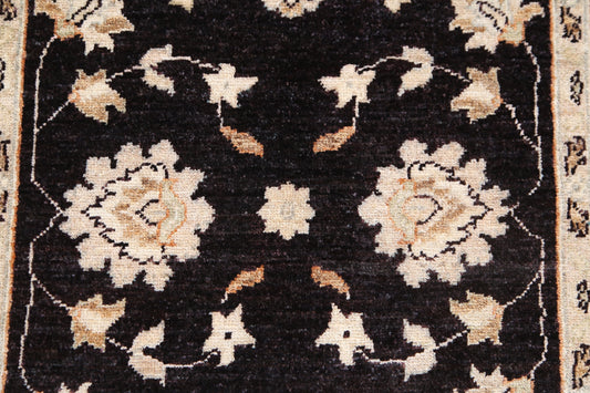 ZIEGLER BLACK HANDMADE WOOL RUG