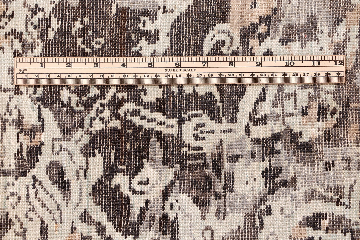 TABRIZ CONTEMPORARY SILK & WOOL RUNNER HANDMADE RUG