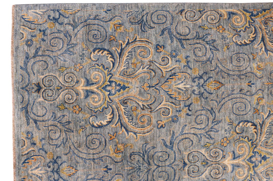FARAHAN - ZIEGLER ALL-OVER HANDMADE WOOL AREA RUG