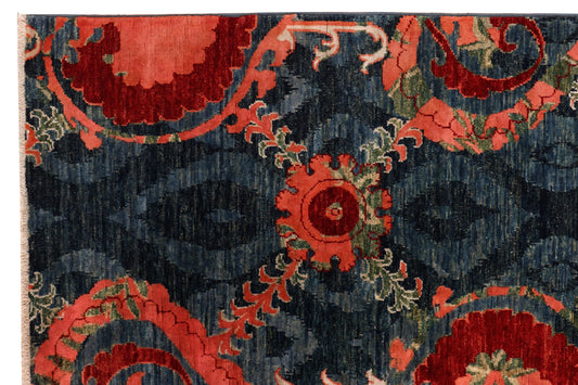 SUZANI BOLD WOOL & SILK HANDMADE RUG