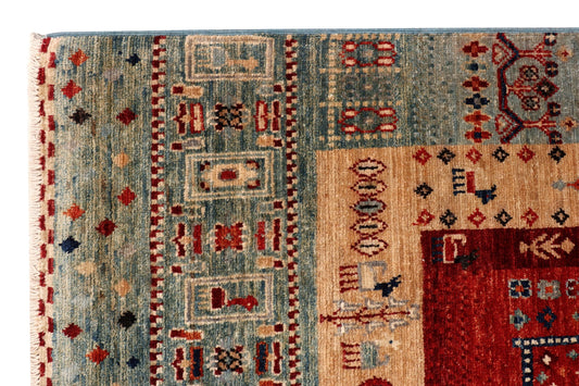 KASHKULI GABBEH HANDMADE WOOL AREA RUG