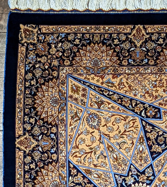 QUM GONBAD SILK AREA RUG