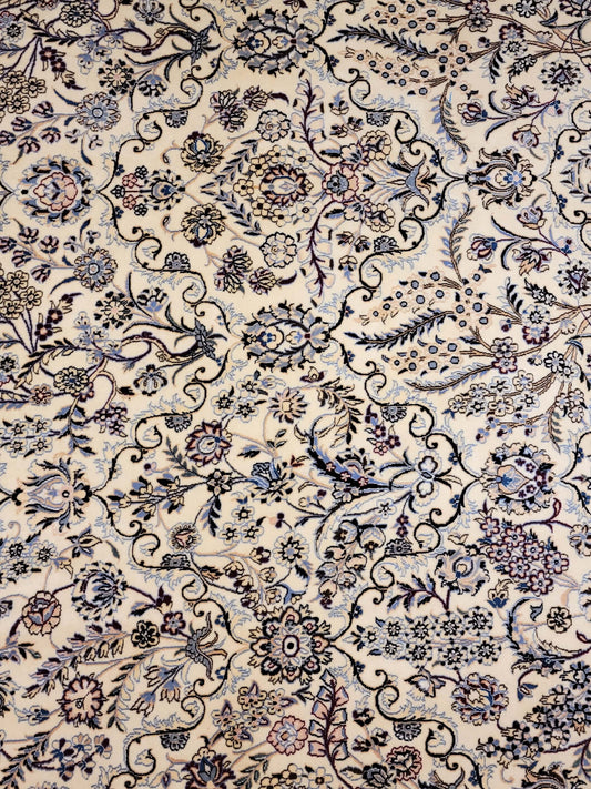 NAIN 6LA KORK-WOOL & SILK HANDMADE AREA RUG