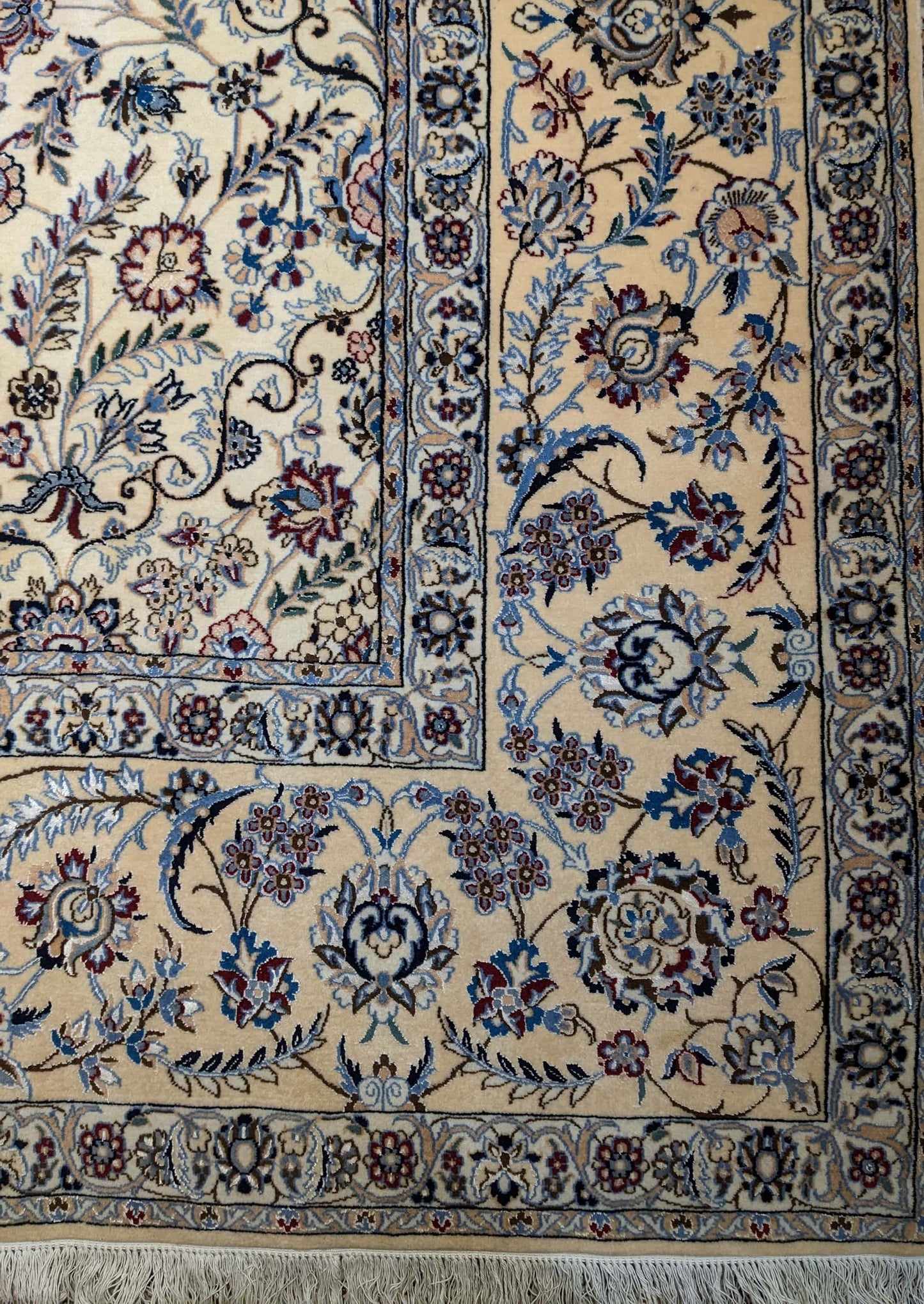 NAIN 6LA KORK-WOOL & SILK HANDMADE AREA RUG