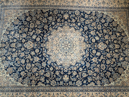 NAIN 6 LA KORK-WOOL & SILK HANDMADE AREA RUG