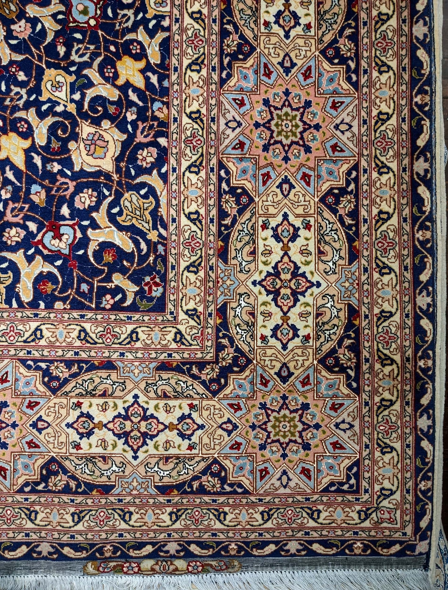 TABRIZ GONBAD (DOME) DESIGN KORK-WOOL & SILK HANDMADE RUG