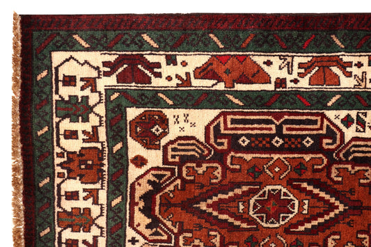 BALOUCH HANDMADE WOOL TRIBAL AREA RUG