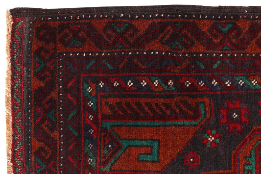 BALOUCH HANDMADE WOOL TRIBAL AREA RUG