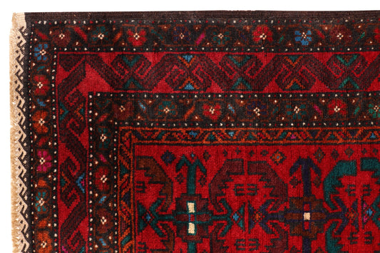 BALOUCH HANDMADE WOOL TRIBAL AREA RUG