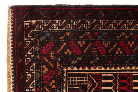 BALOUCH HANDMADE WOOL TRIBAL AREA RUG