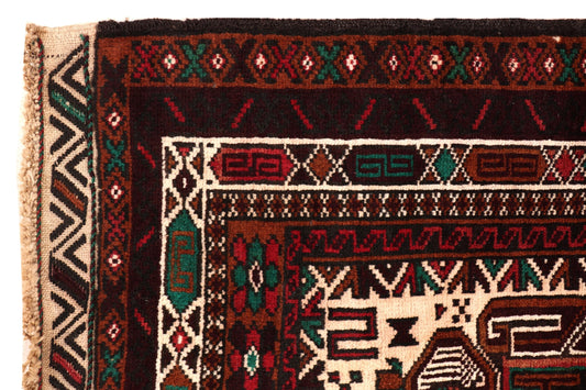 BALOUCH HANDMADE WOOL TRIBAL RUG