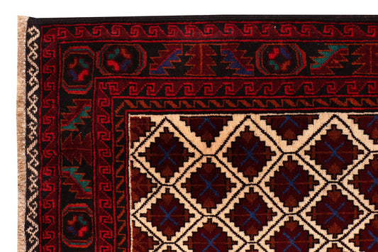 BALOUCH HANDMADE WOOL TRIBAL AREA RUG