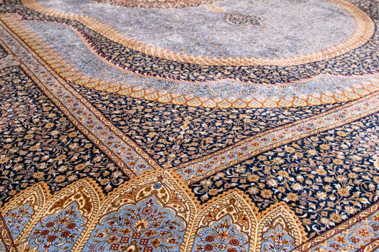 Side of Persian Silk Qum, Medallion Rug