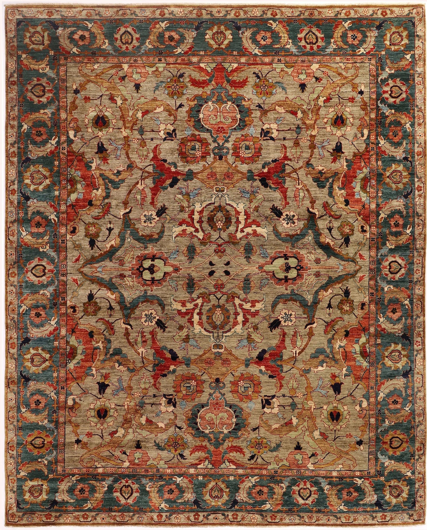 FARAHAN WOOL HANDMADE AREA RUG        8’ X 10’