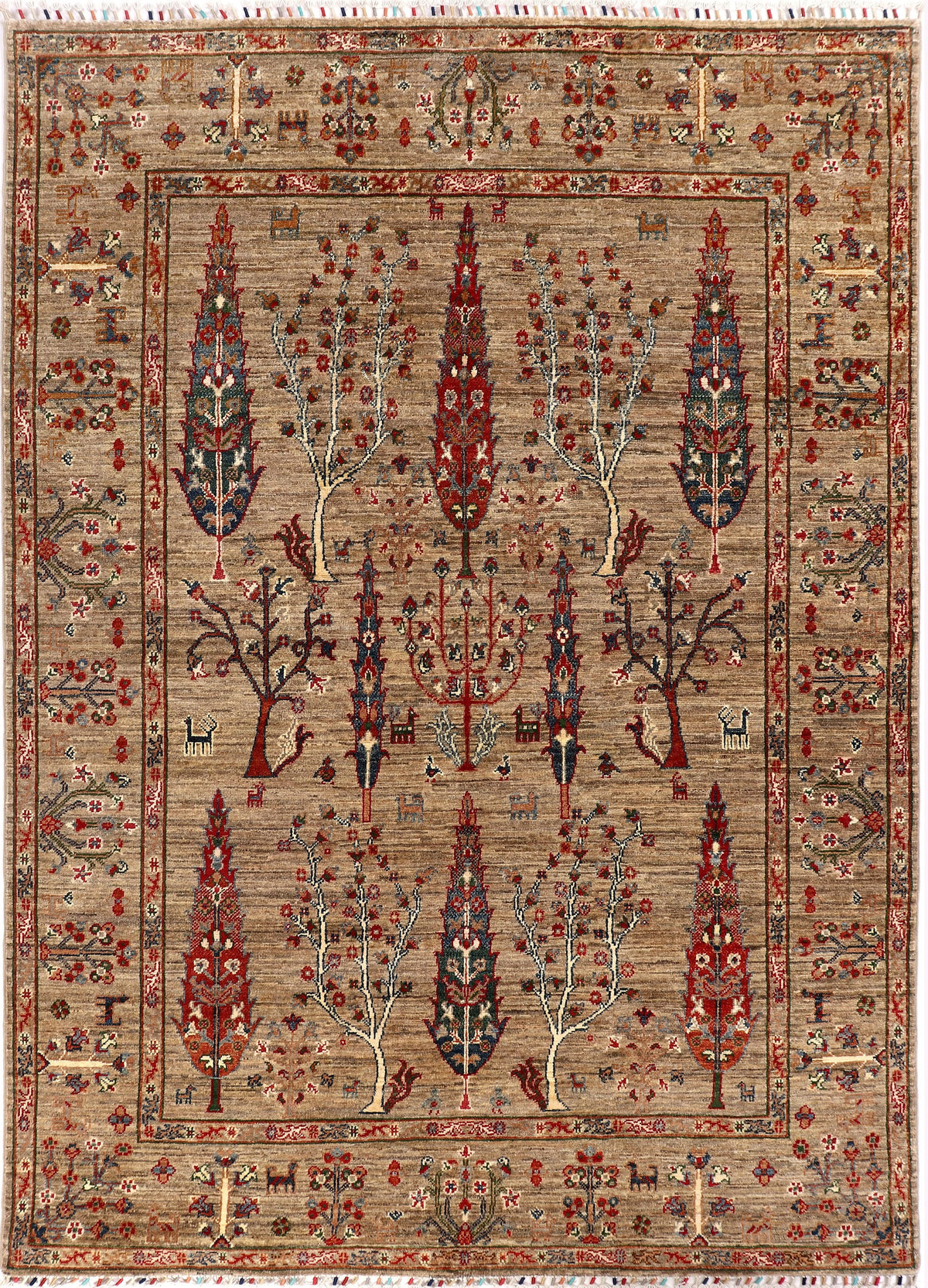 Farahan Tree Of Life Handmade Wool Area Rug