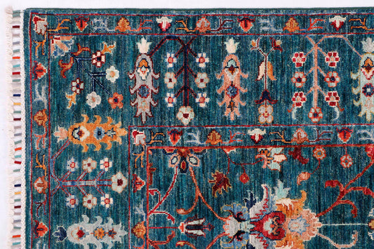 Farahan Handmade Wool Area Rug    5’7” X 8’