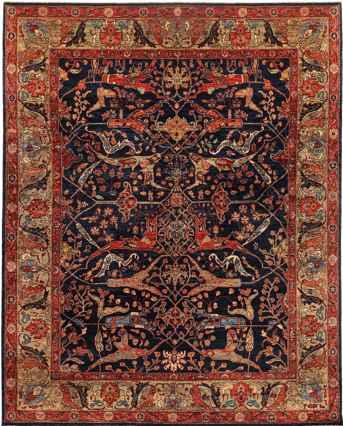 GAROUS-BIJAR HANDMADE WOOL AREA RUG  8 X 10’