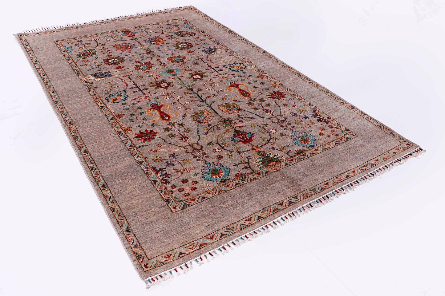Farahan Handmade Wool Area Rug   6’ X 9’