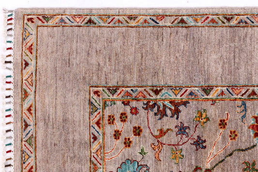 Farahan Handmade Wool Area Rug   6’ X 9’