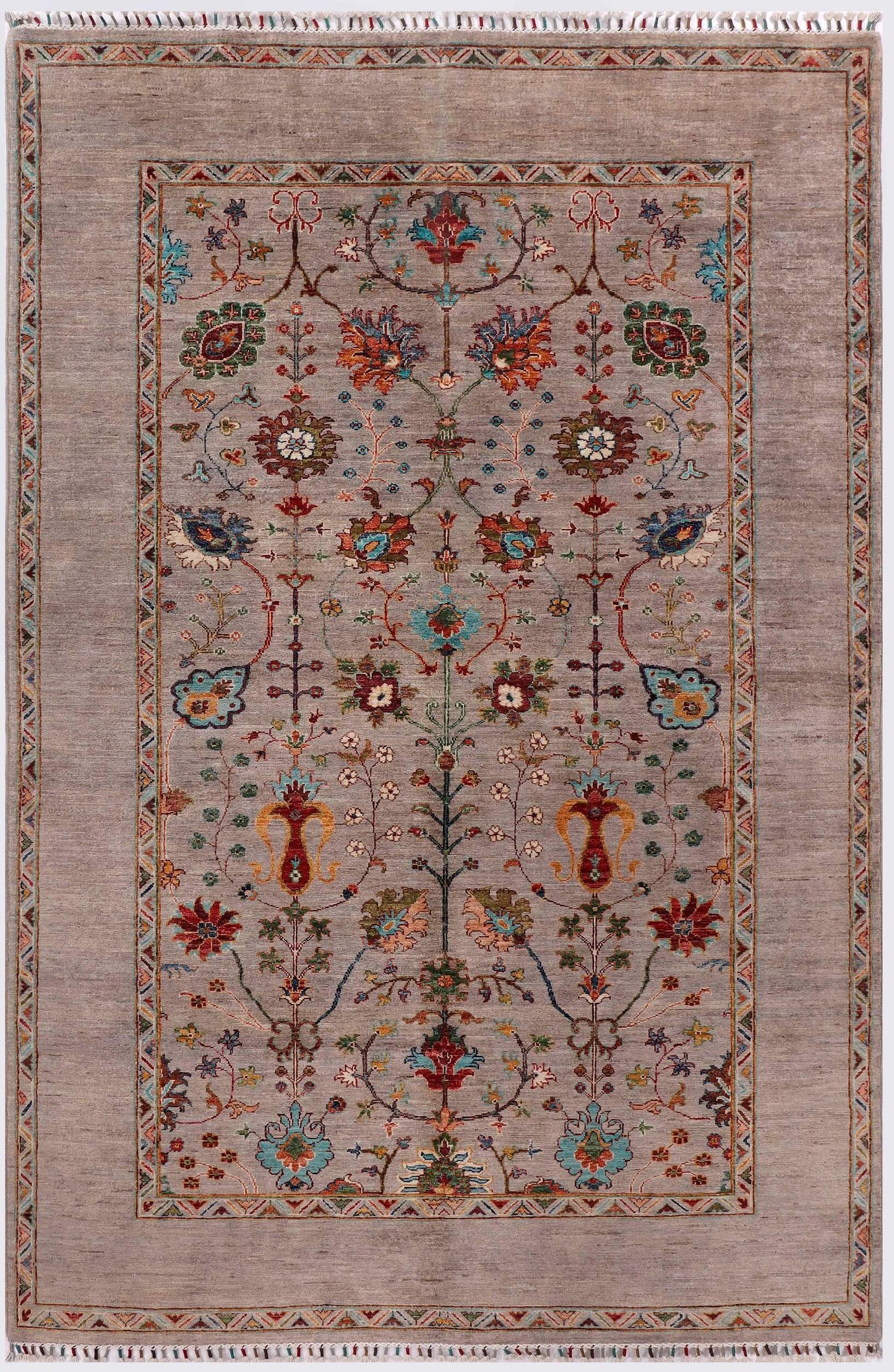 Farahan Handmade Wool Area Rug   6’ X 9’