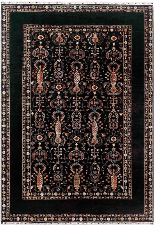 Farahan Tree-Of-Life Handmade Wool Area Rug  7' x 10'