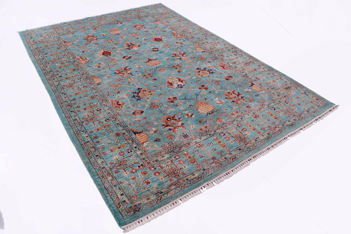 Farahan Handmade Wool Area Rug   7’ x 10’