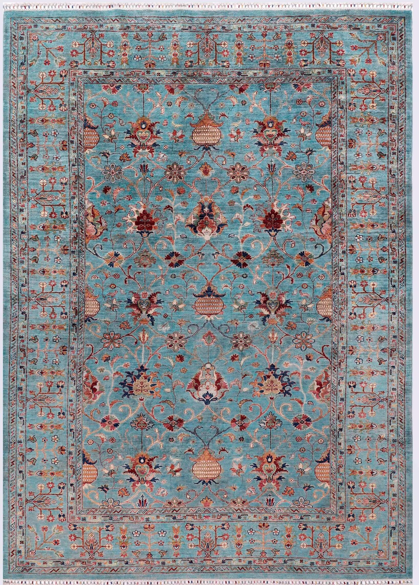 Farahan Handmade Wool Area Rug   7’ x 10’