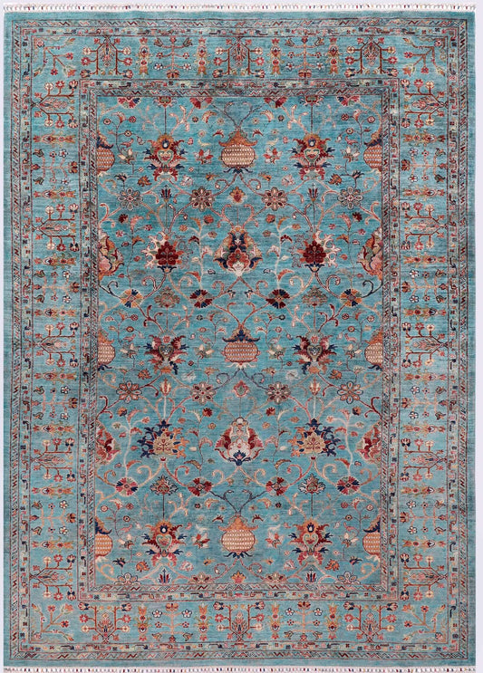Farahan Handmade Wool Area Rug   7’ x 10’