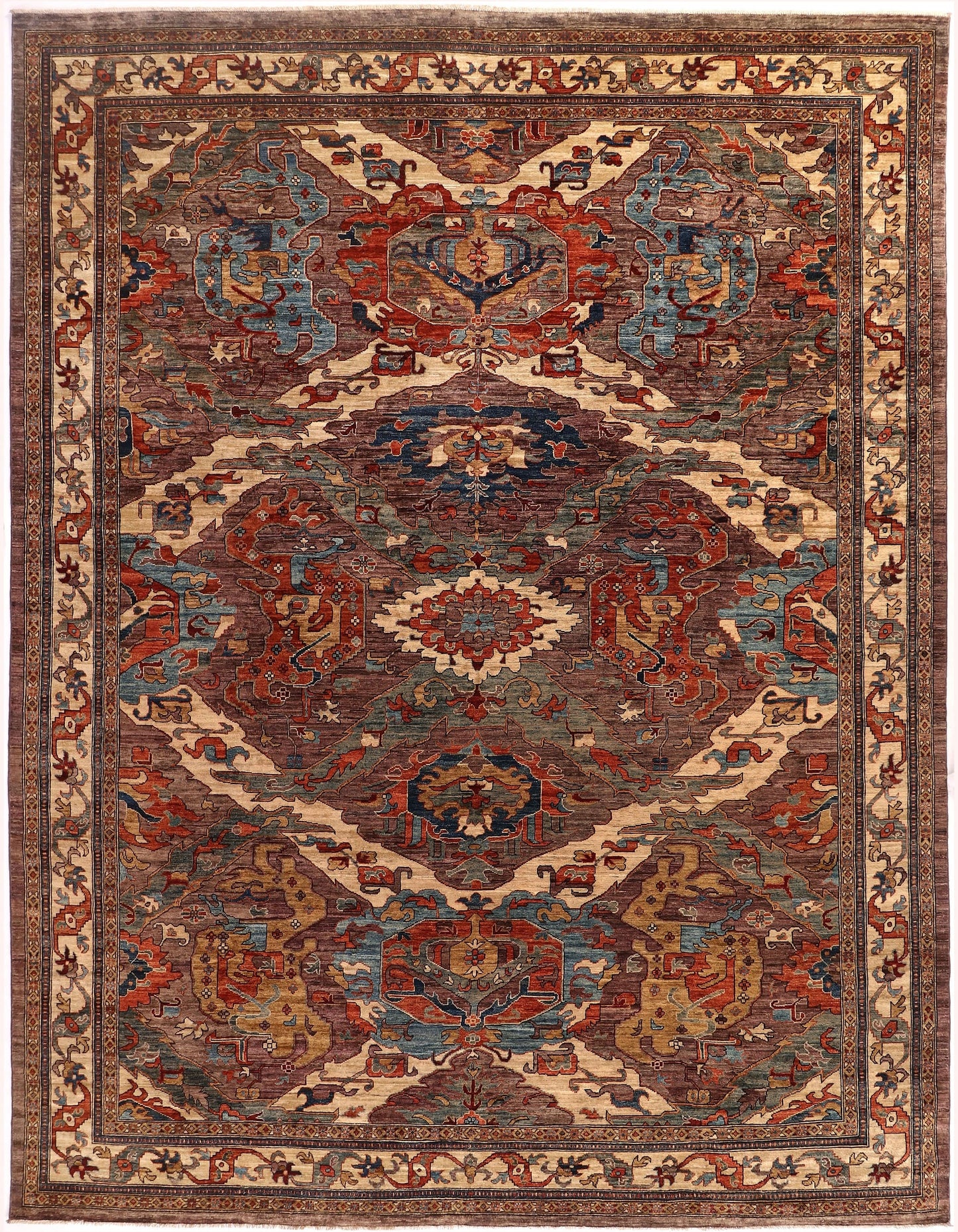 DRAGON HANDMADE WOOL AREA RUG   9’ X 12’