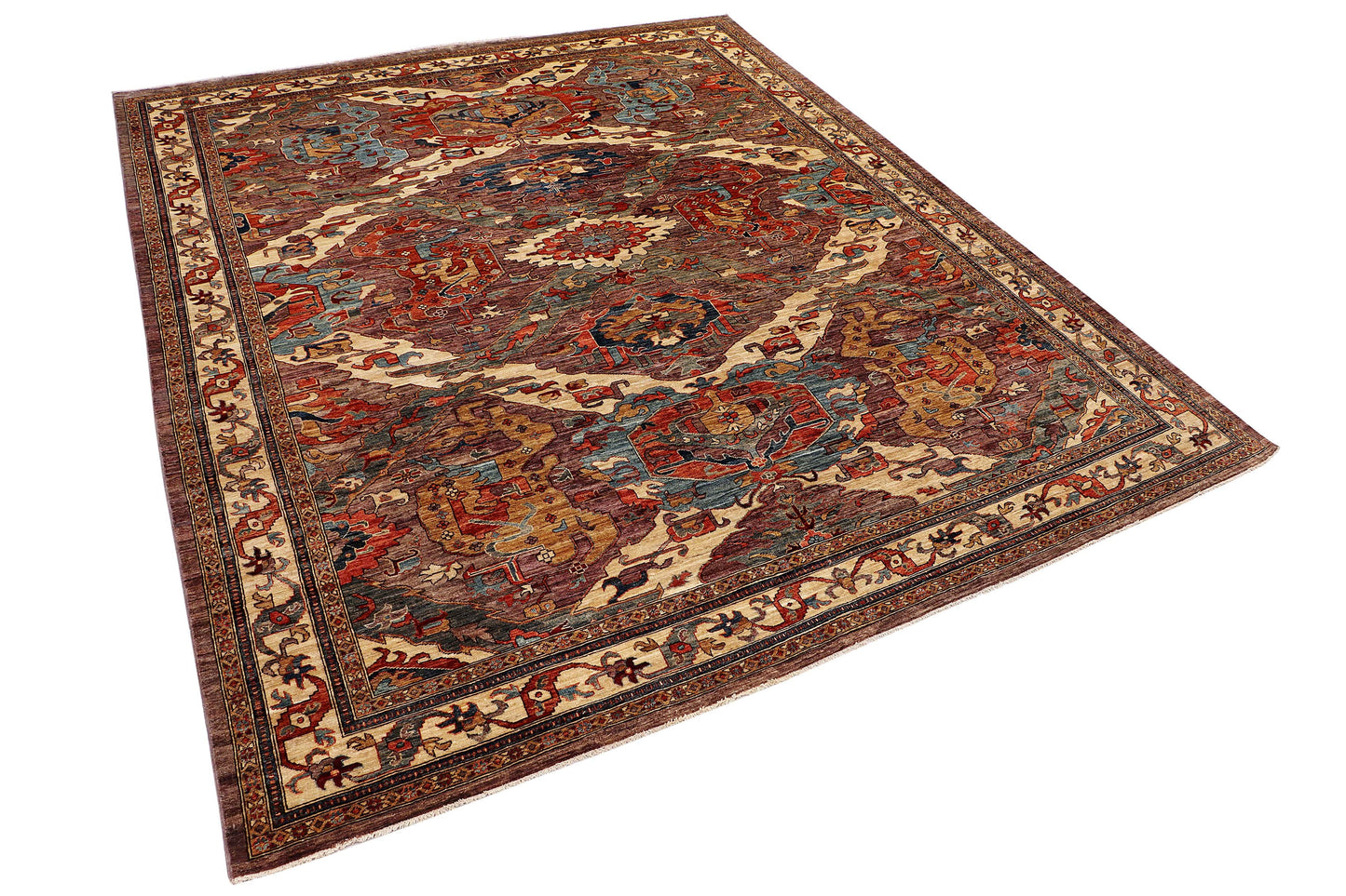 DRAGON HANDMADE WOOL AREA RUG   9’ X 12’