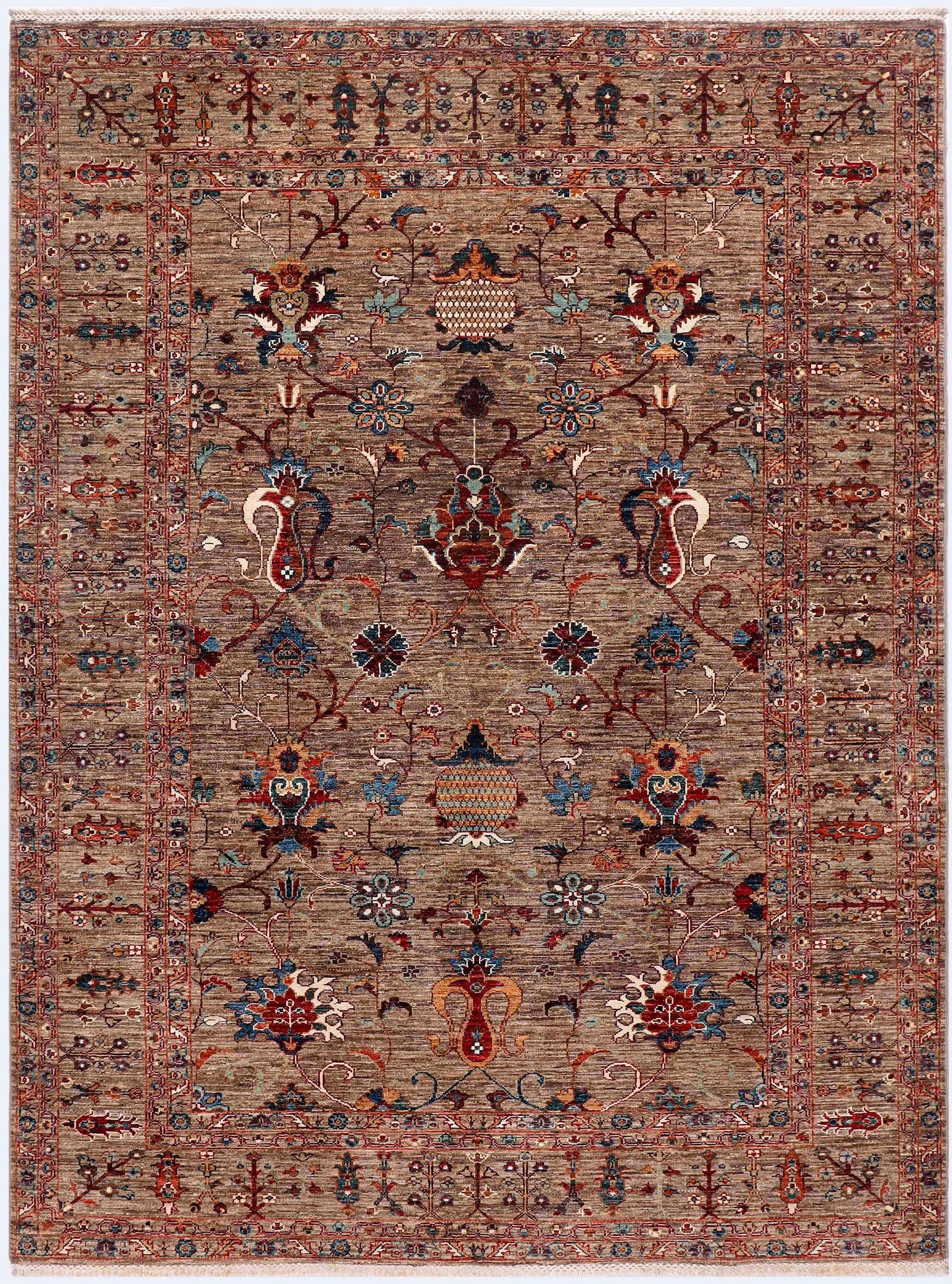 Farahan Handmade Wool Area Rug   5’8” X 7’8”