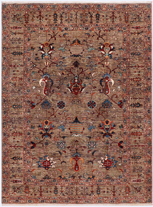 Farahan Handmade Wool Area Rug   5’8” X 7’8”
