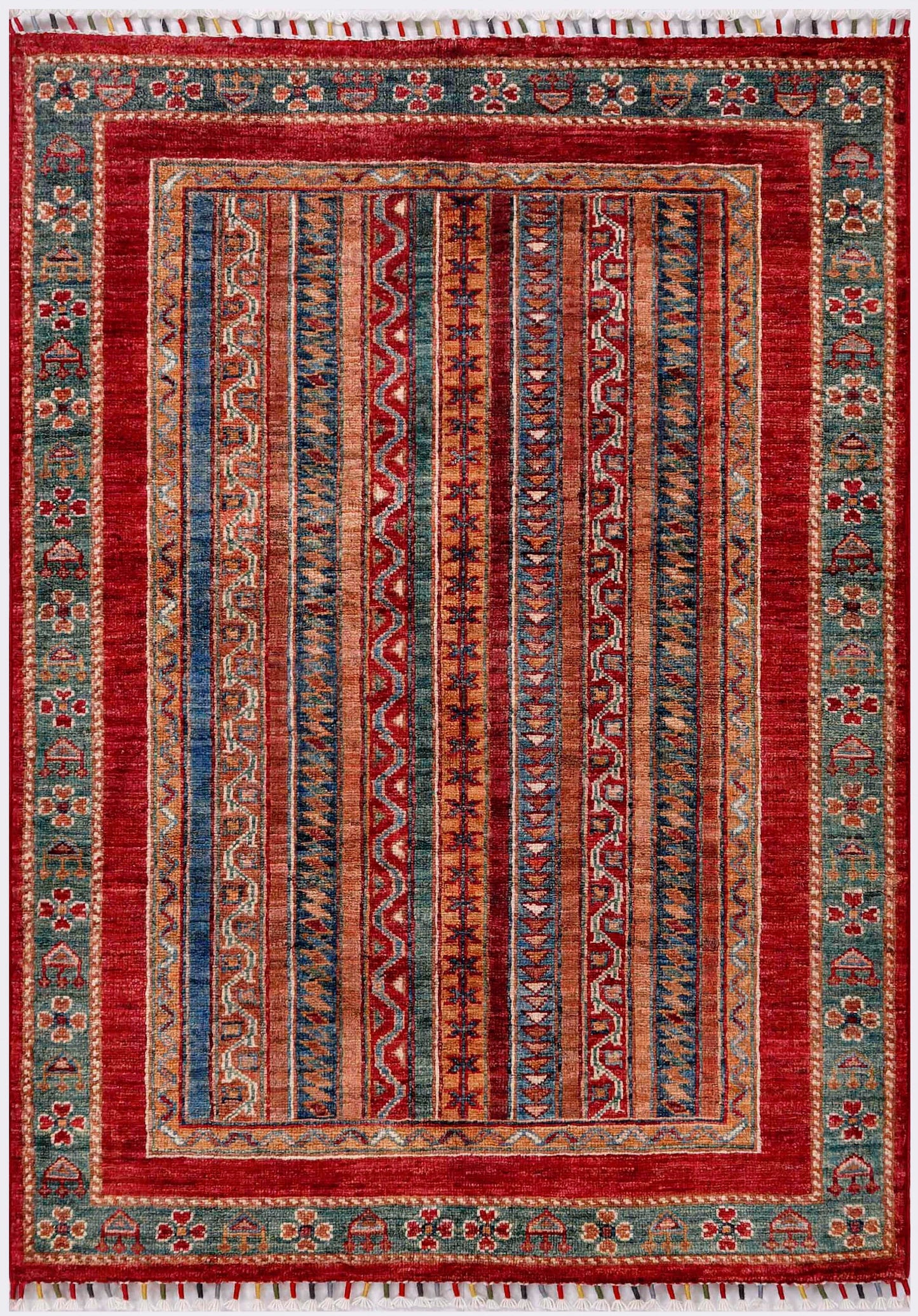 MOHARAMAT HANDMADE WOOL AREA RUG  2’9” x 4'