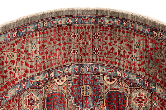 MAMLUK ROUND HANDMADE WOOL AREA RUG   7’ X 7’