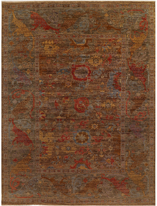 GAROUS HANDMADE WOOL AREA RUG 9' x 12'